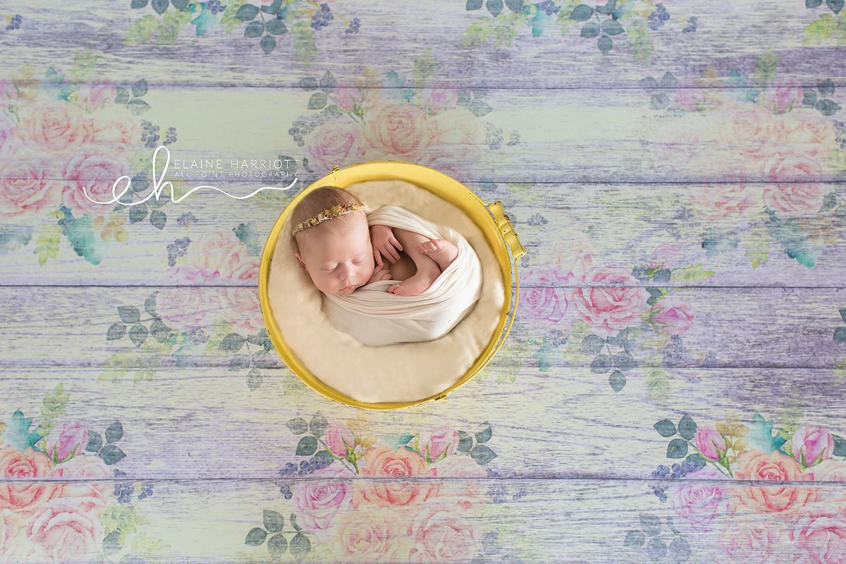 Pastel Floral Wood