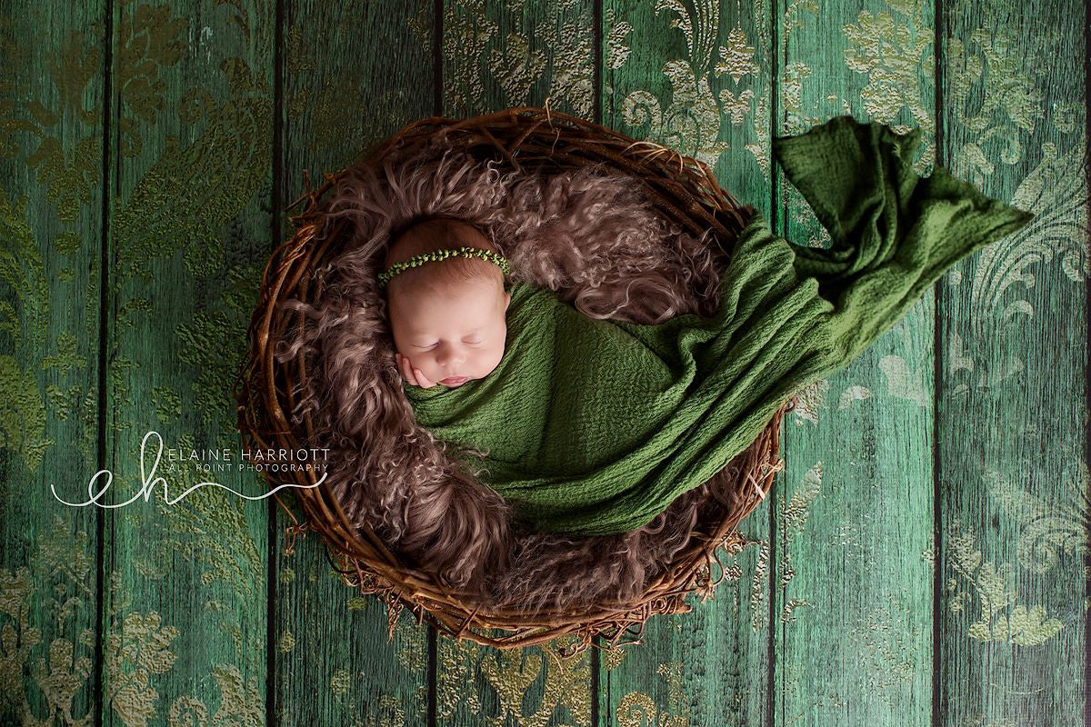 Emerald Damask Wood