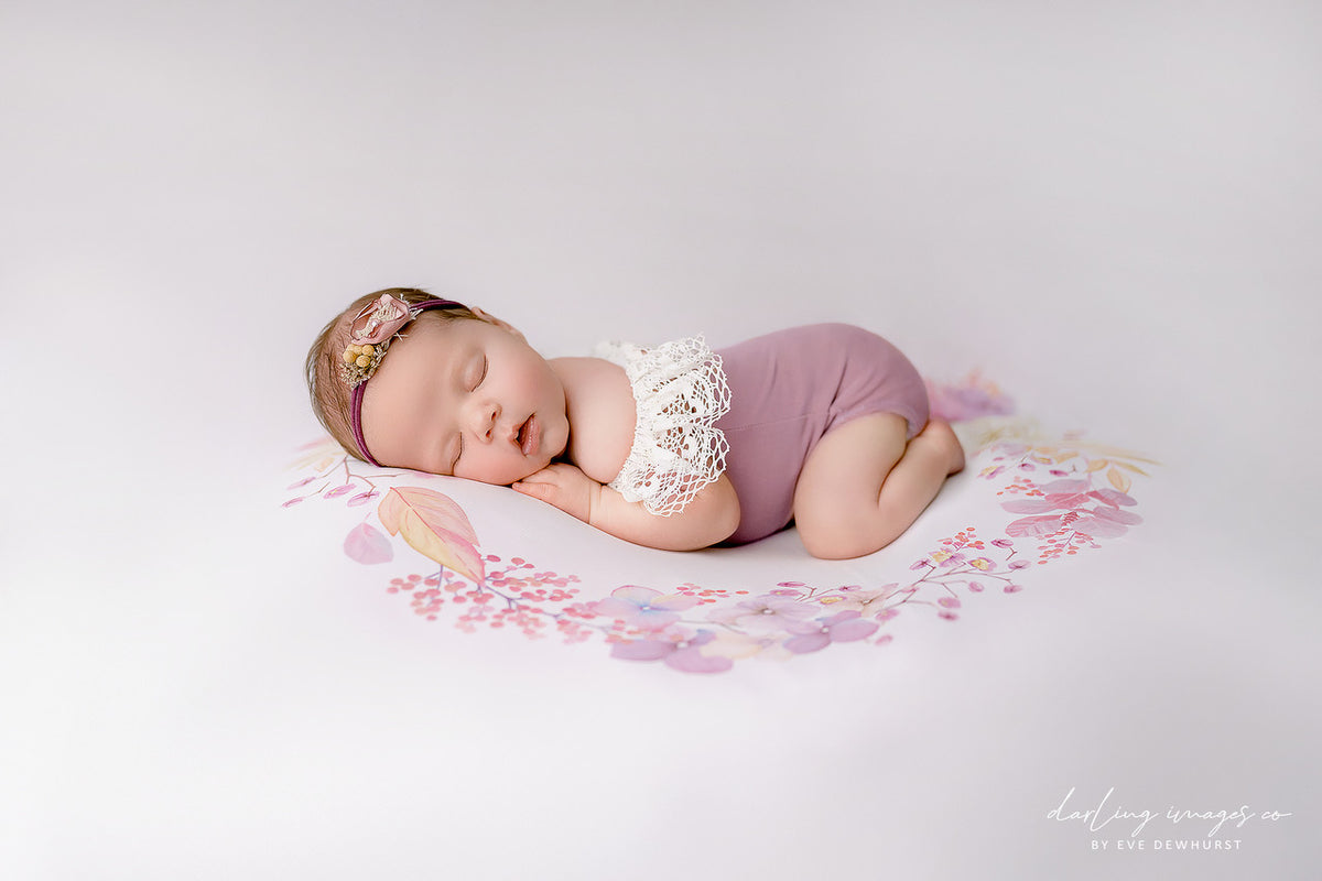 Spring Blooms Wreath - Newborn Posing Fabric