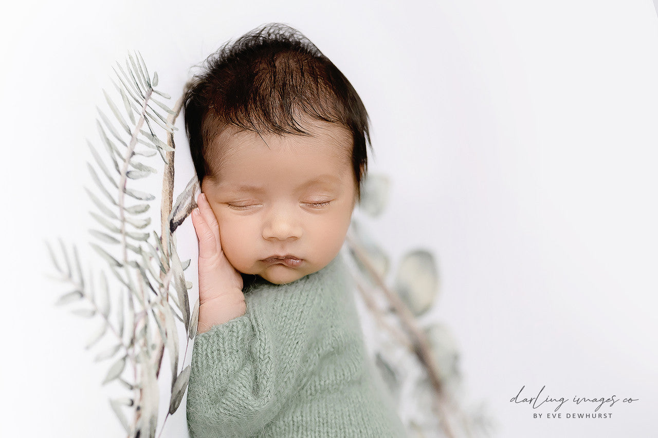 Natural Sprig Wreath - Newborn Posing Fabric