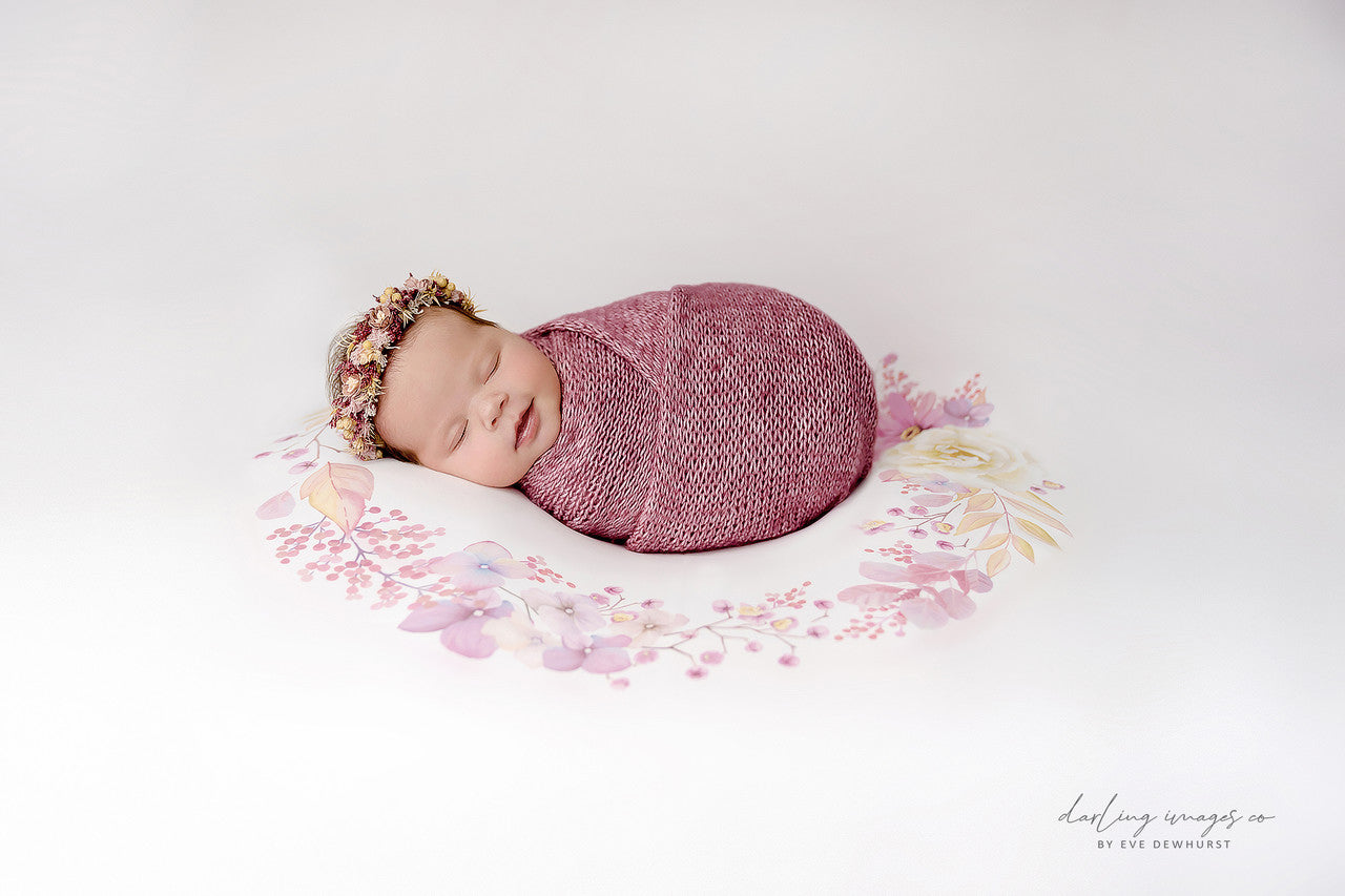 Spring Blooms Wreath - Newborn Posing Fabric