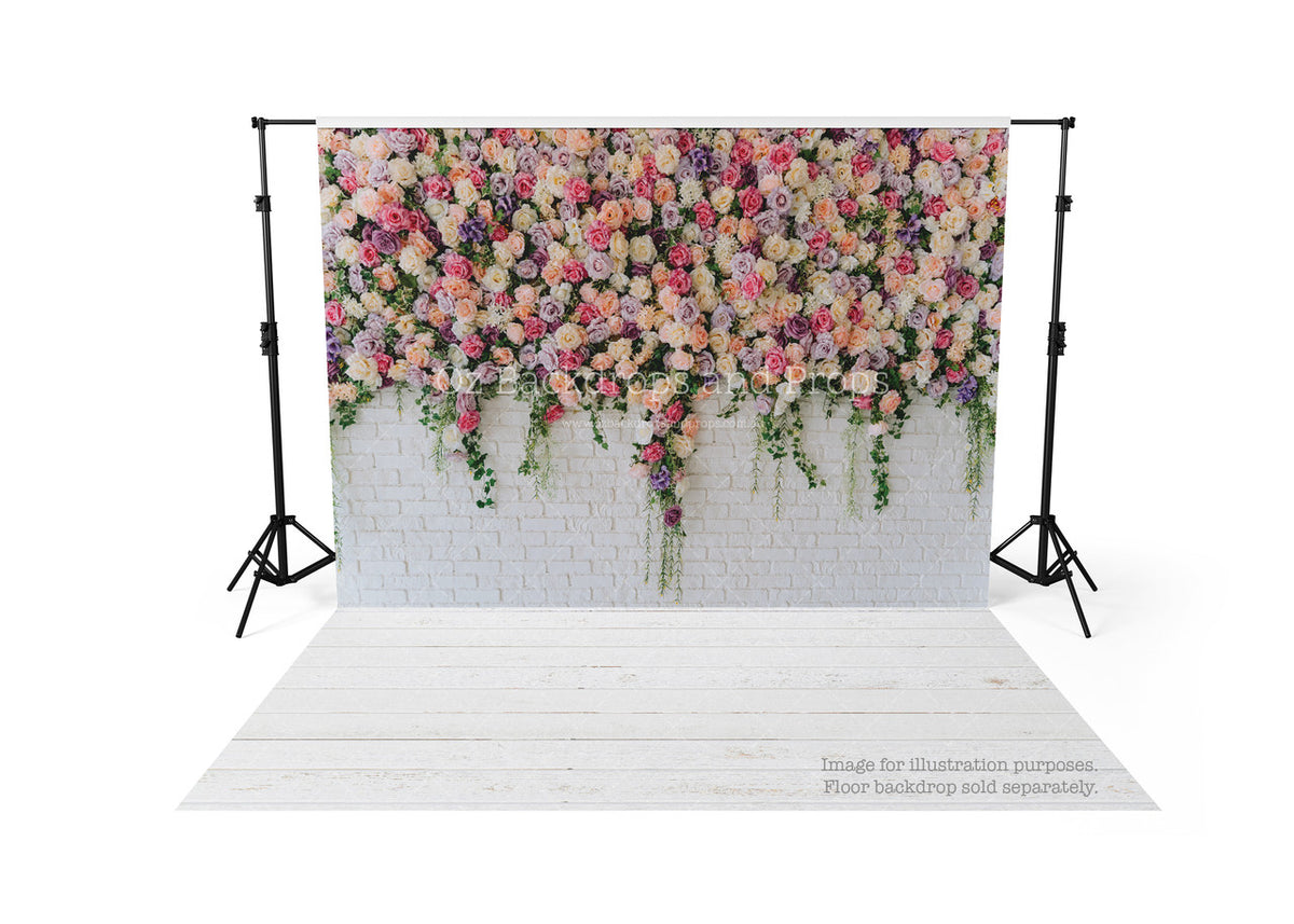 Floral Brick Wall