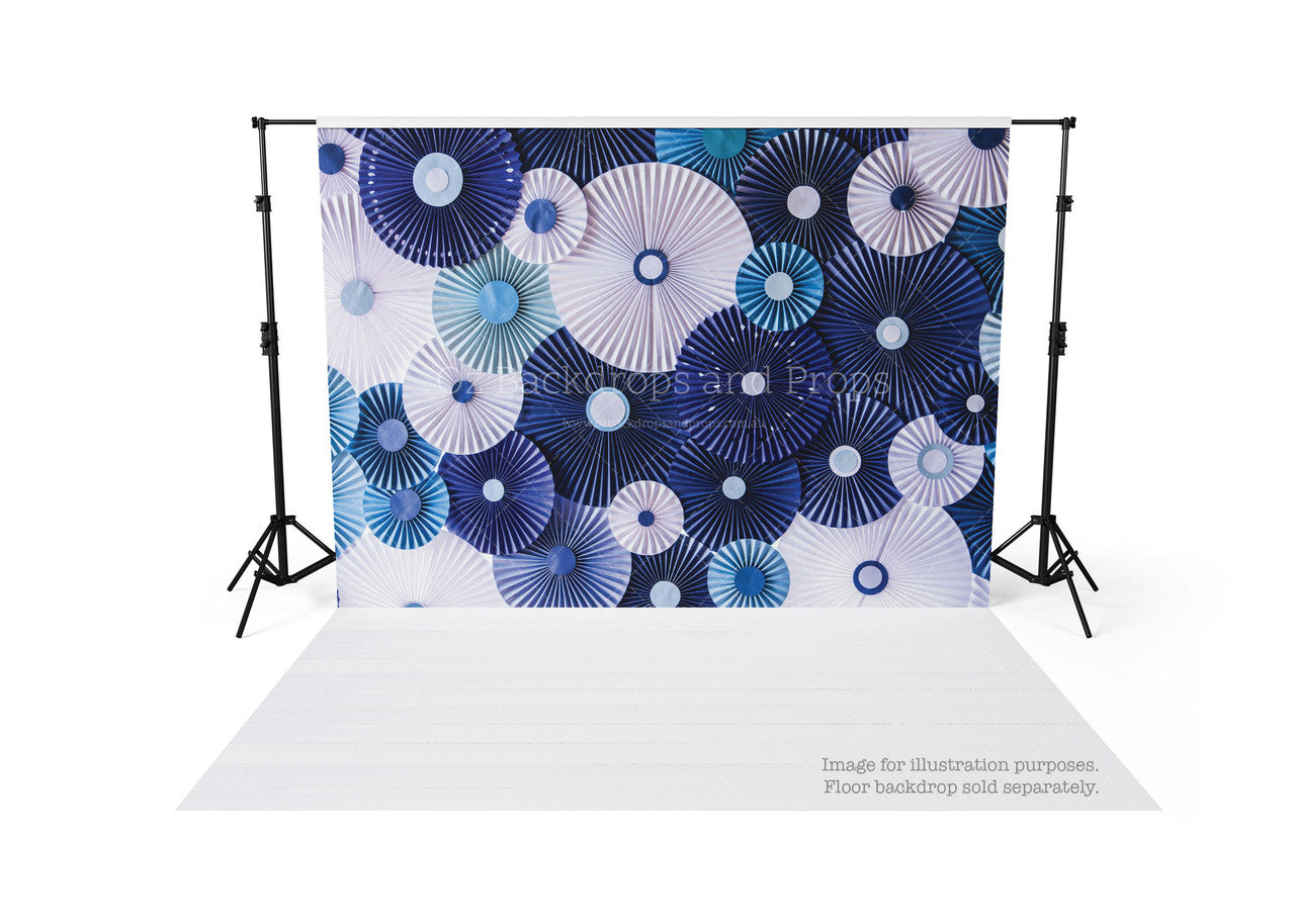 Blue Paper Fans