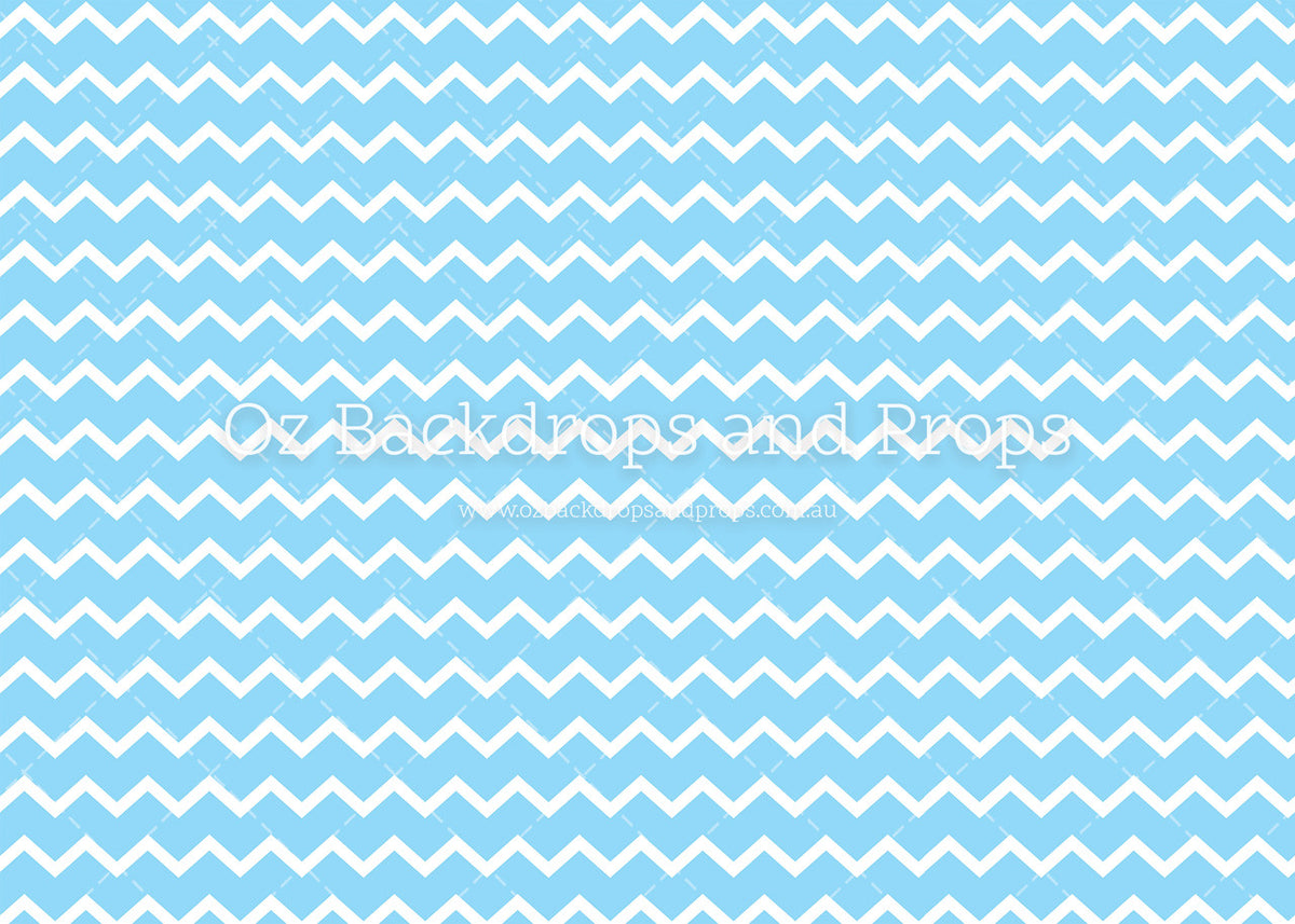 Baby Blue Chevron