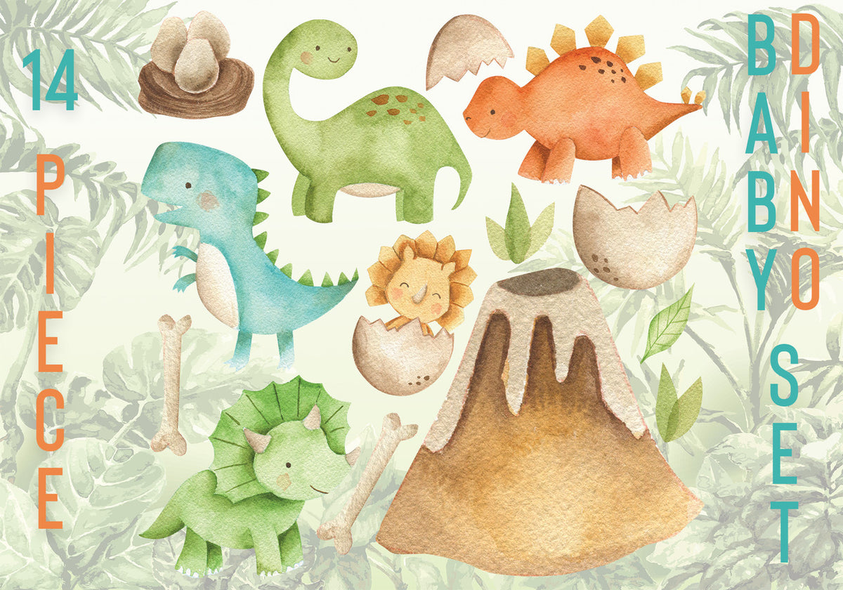 Baby Dino Cutout Set (14 Piece)