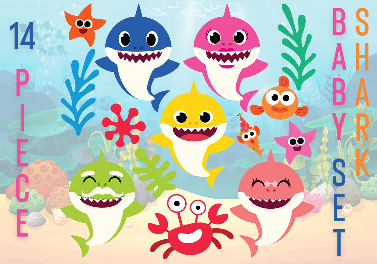 Baby Shark Cutout Set (14 Piece)