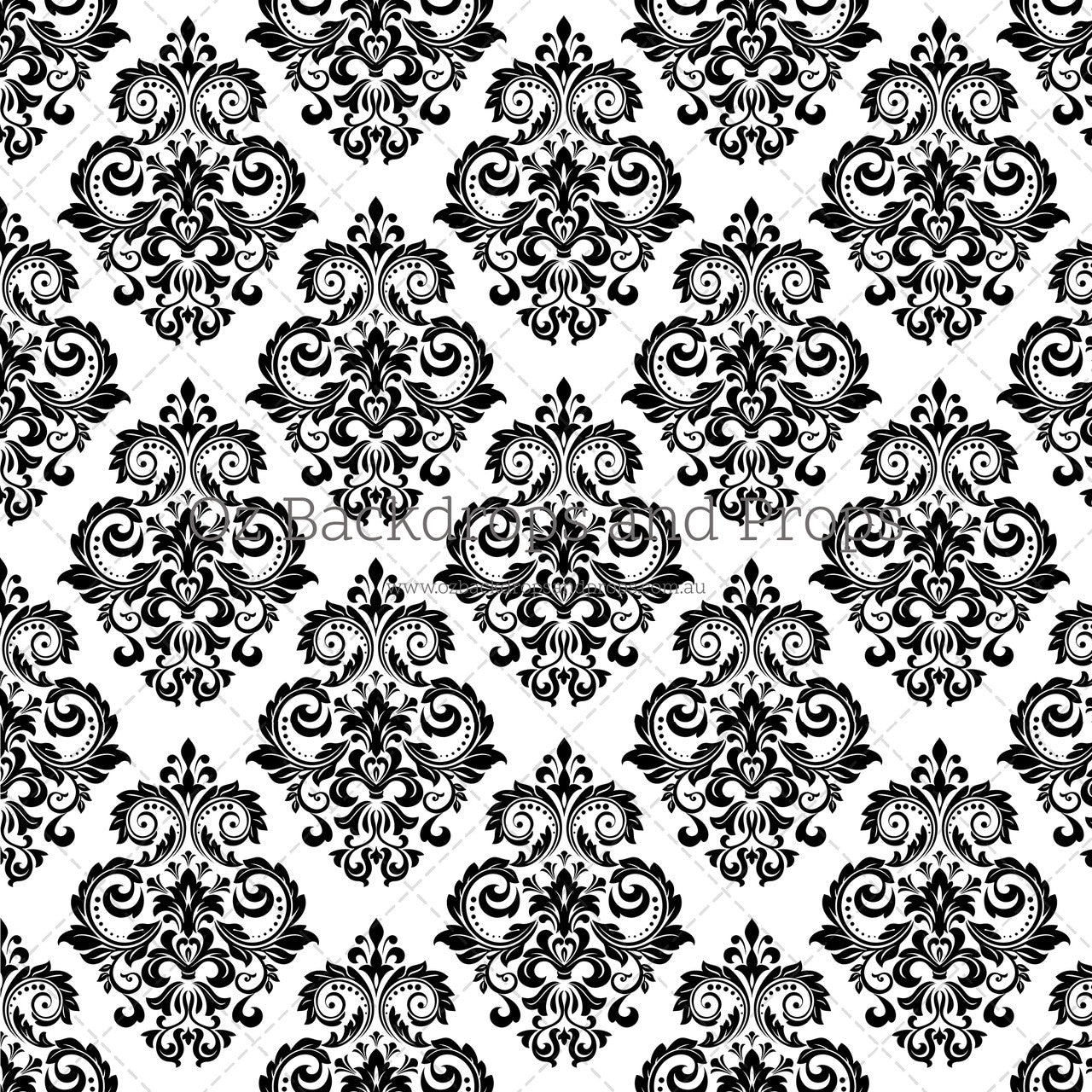 Black and White Damask