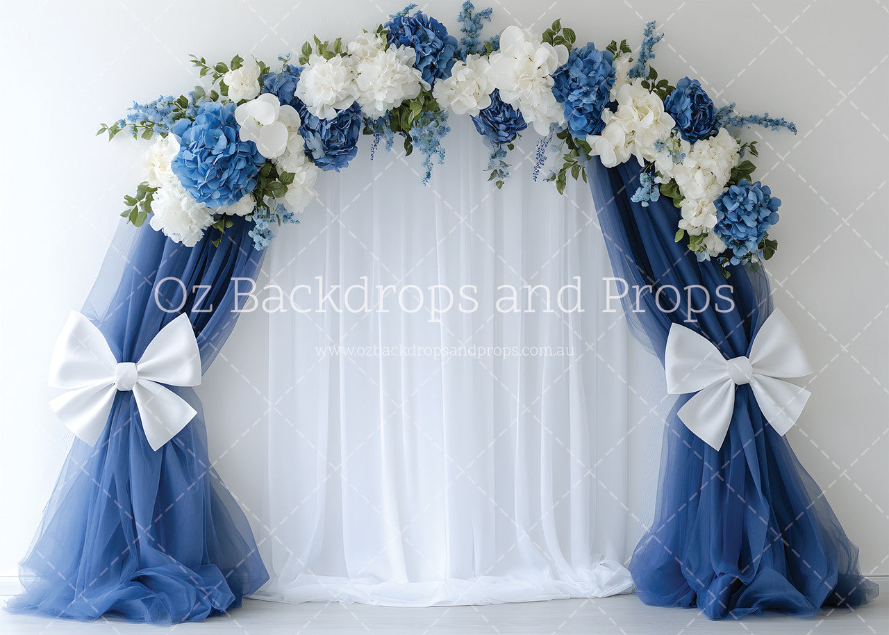 Blue Chiffon Arch