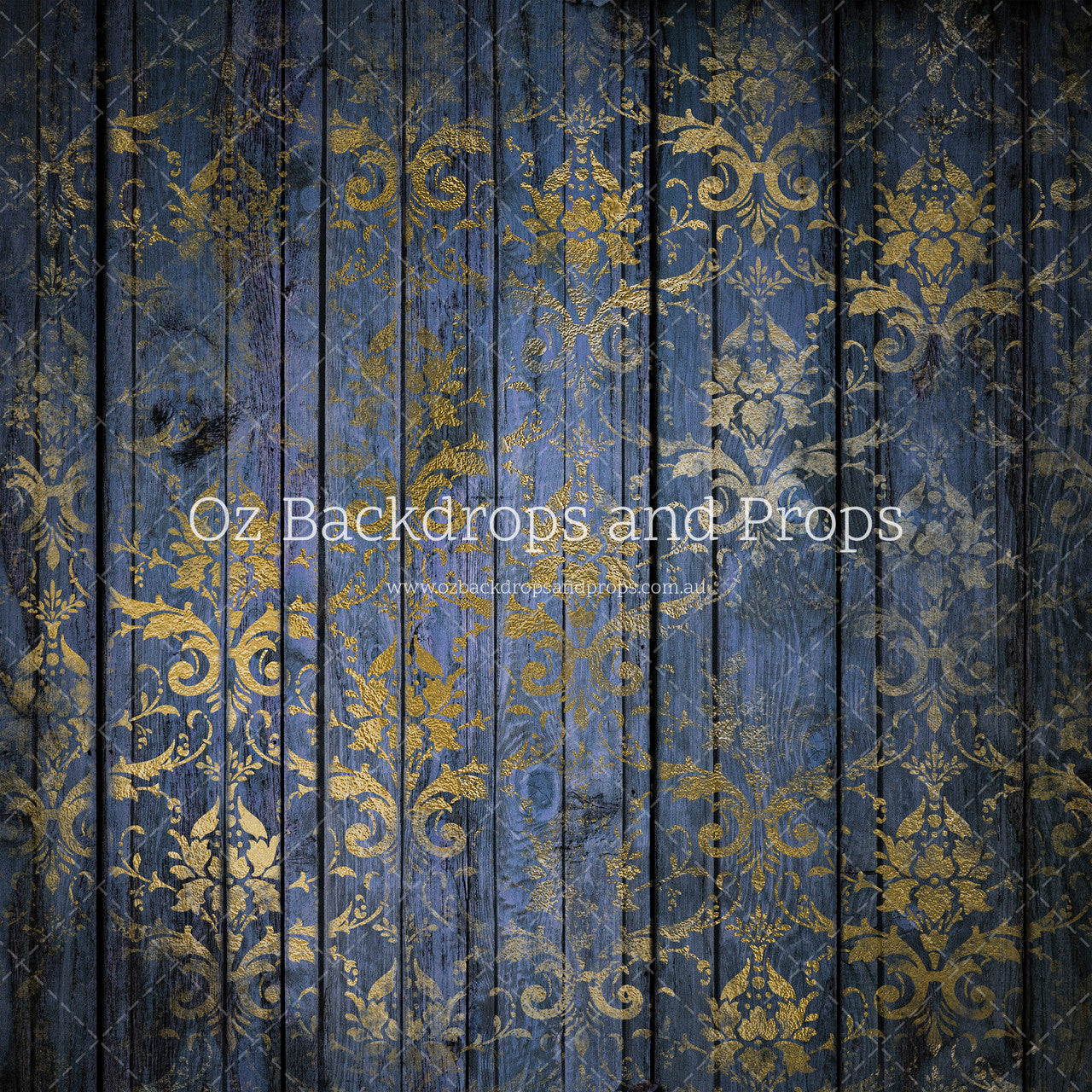 Blue Damask Wood