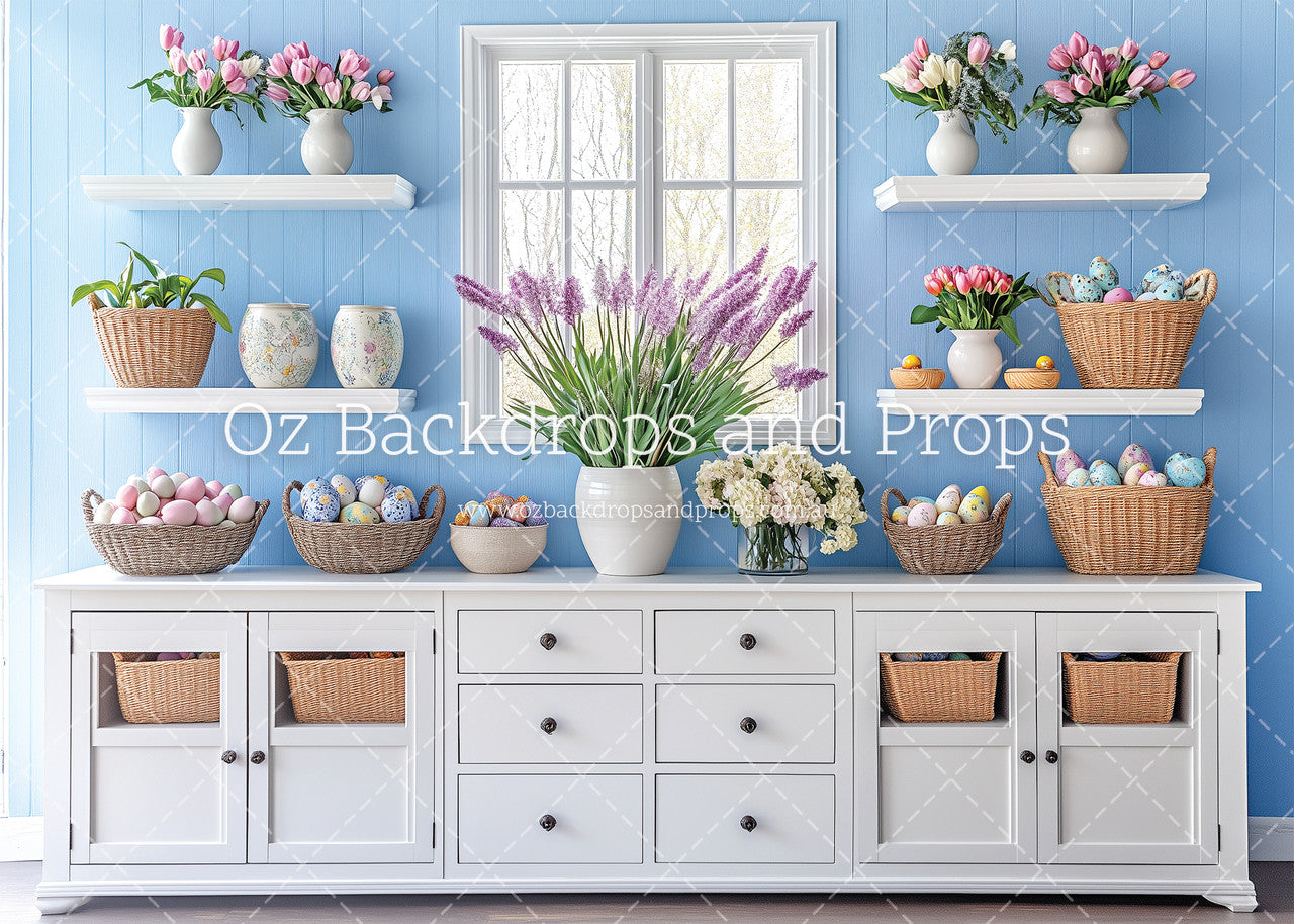 Blue Easter Cabinet