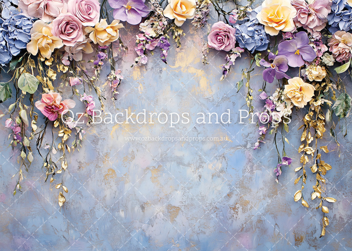 Blue Shimmer Floral