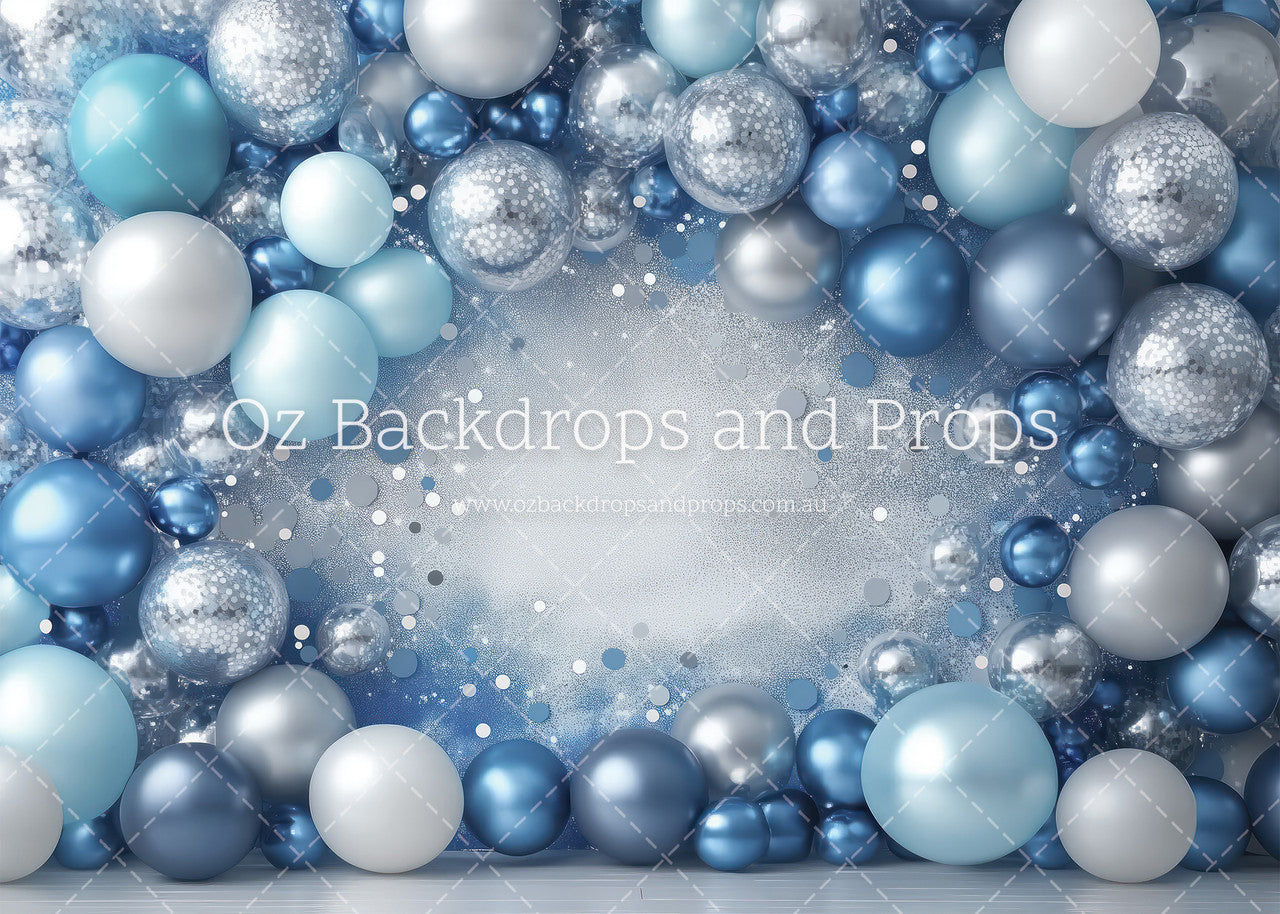 Blue Sparkle Balloons