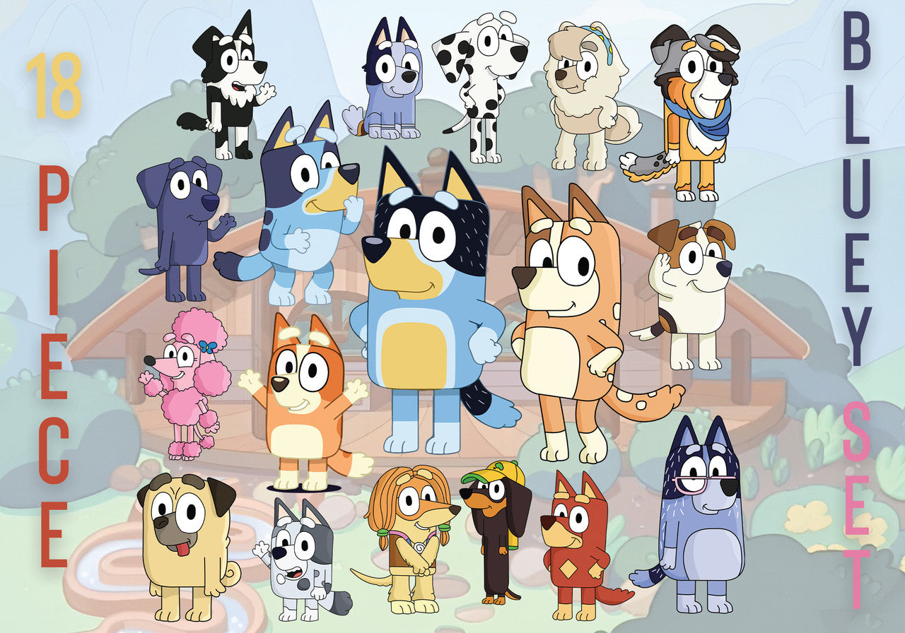 Bluey Cutout Set (18 Piece)
