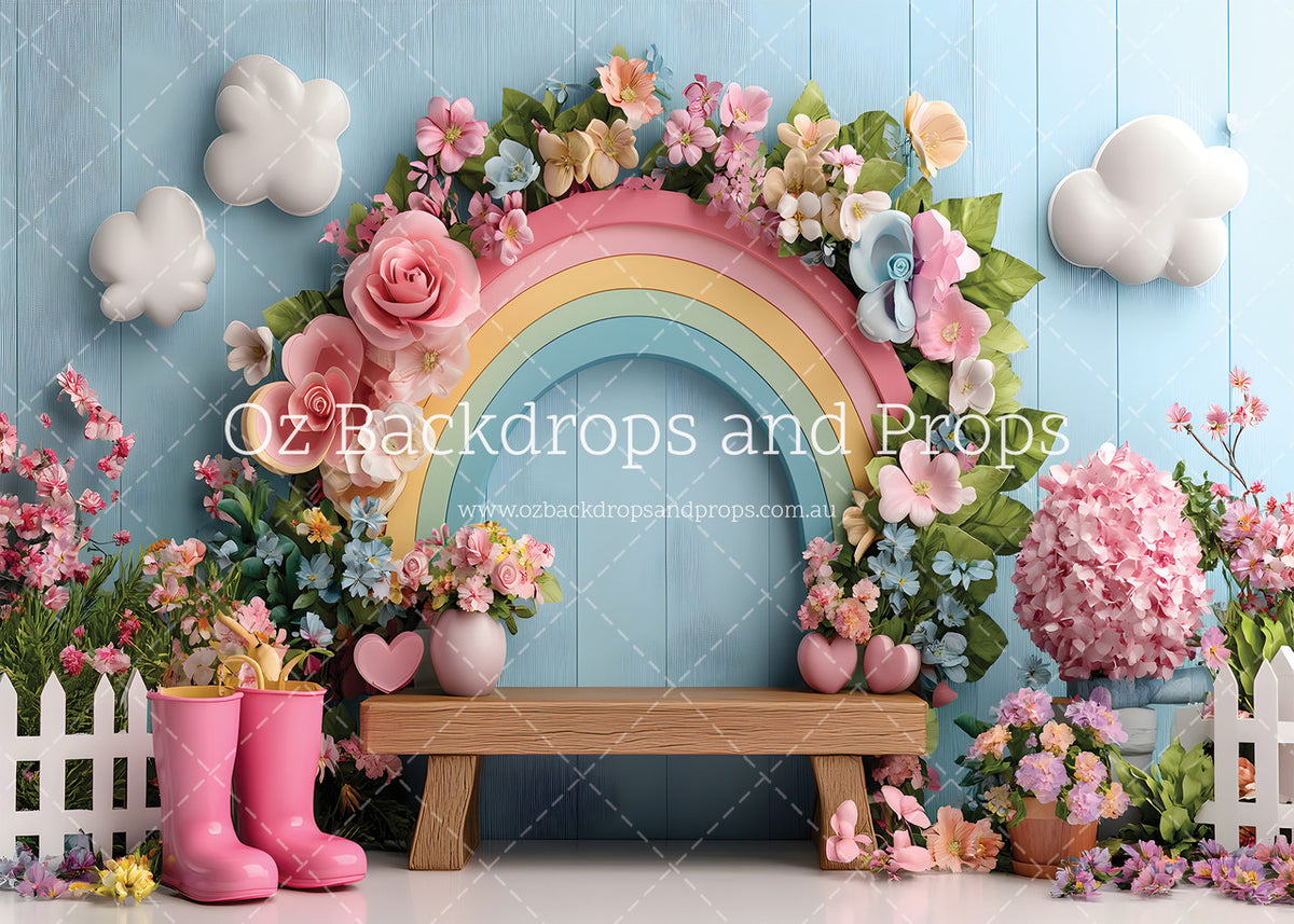 Bright Rainbow Bench
