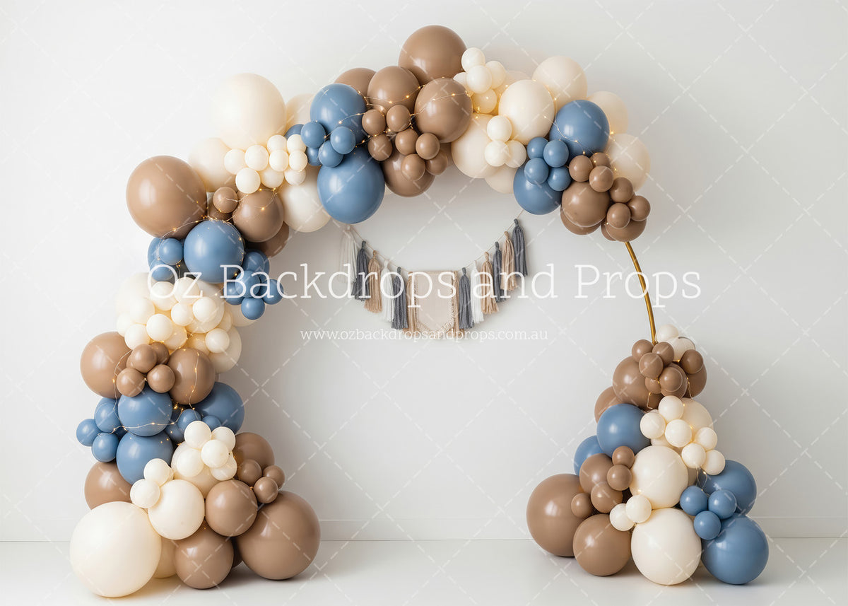 Brown and Blue Balloons