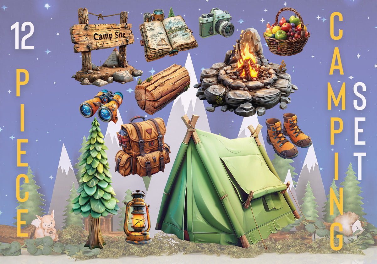 Camping Cutout Set (12 Piece)