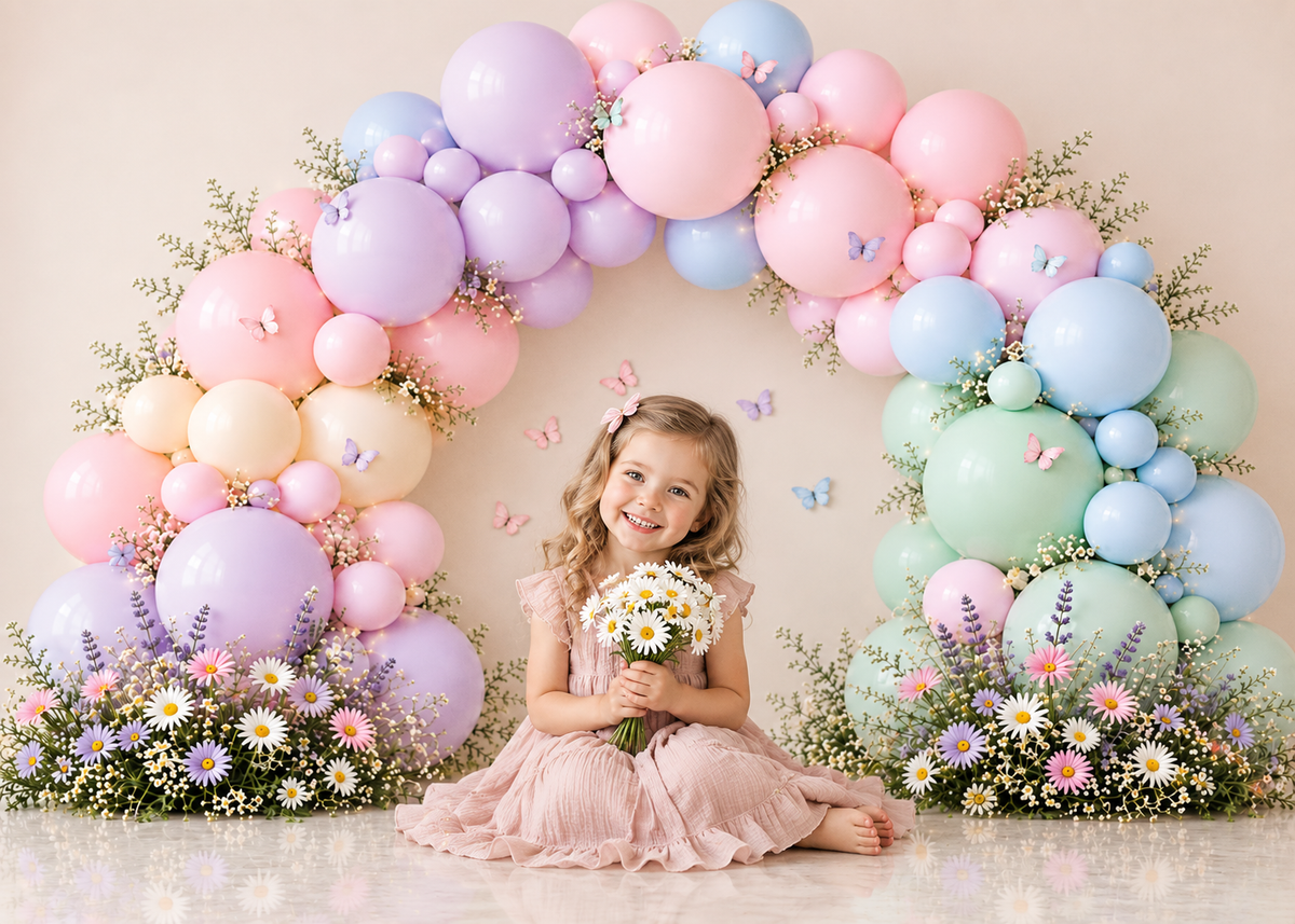 Pastel Daisy Balloons