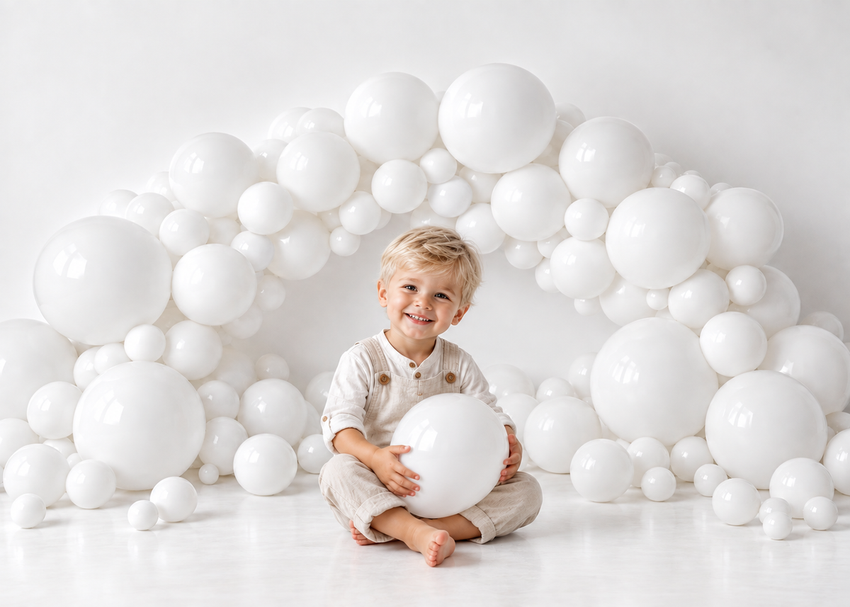 White Balloon Arch