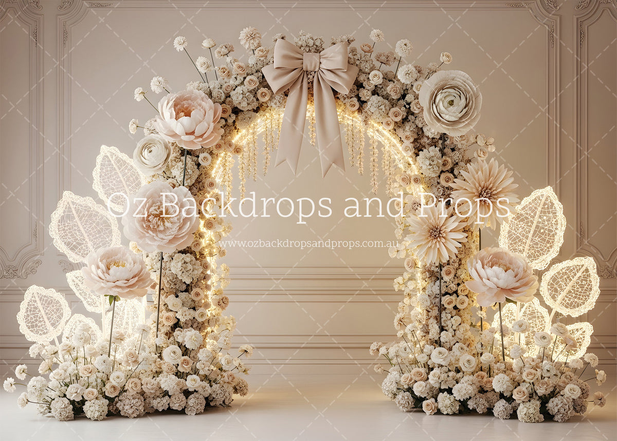 Classic Floral Bow Arch