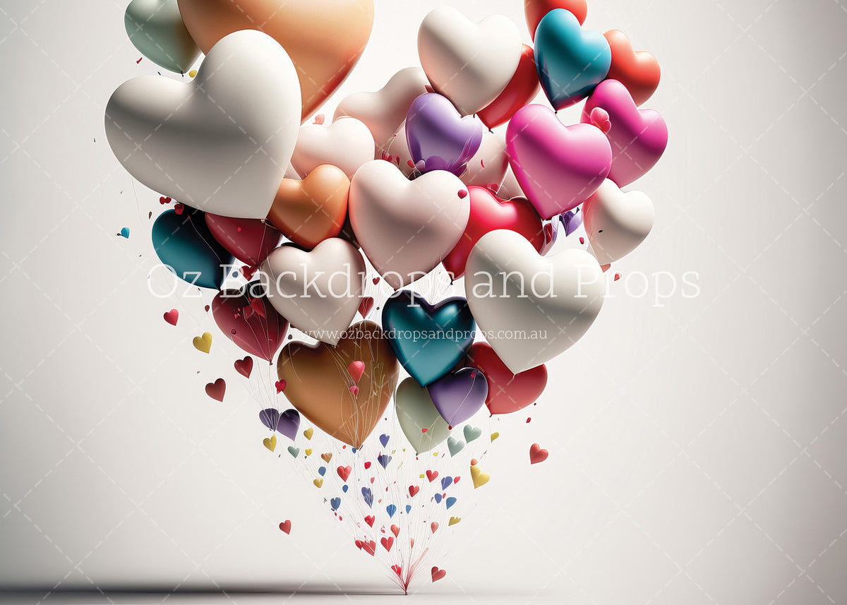 Colourful Heart Balloons