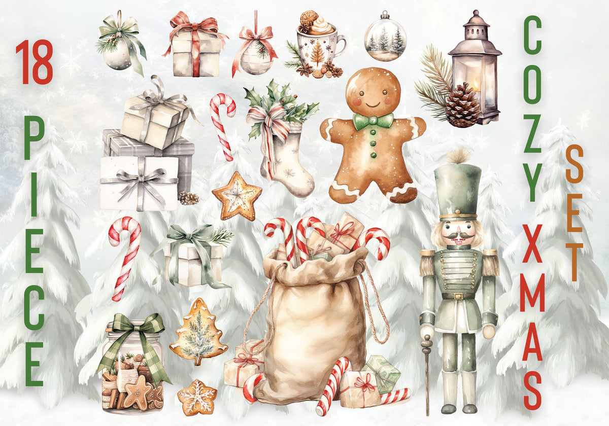 Cozy Christmas Cutout Set (18 Piece)