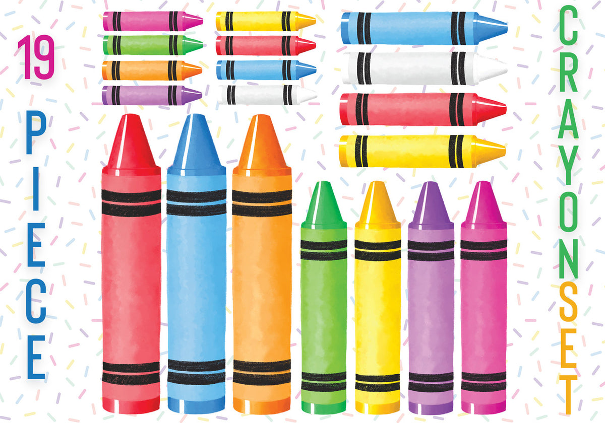 Crayon Cutout Set (19 Piece)