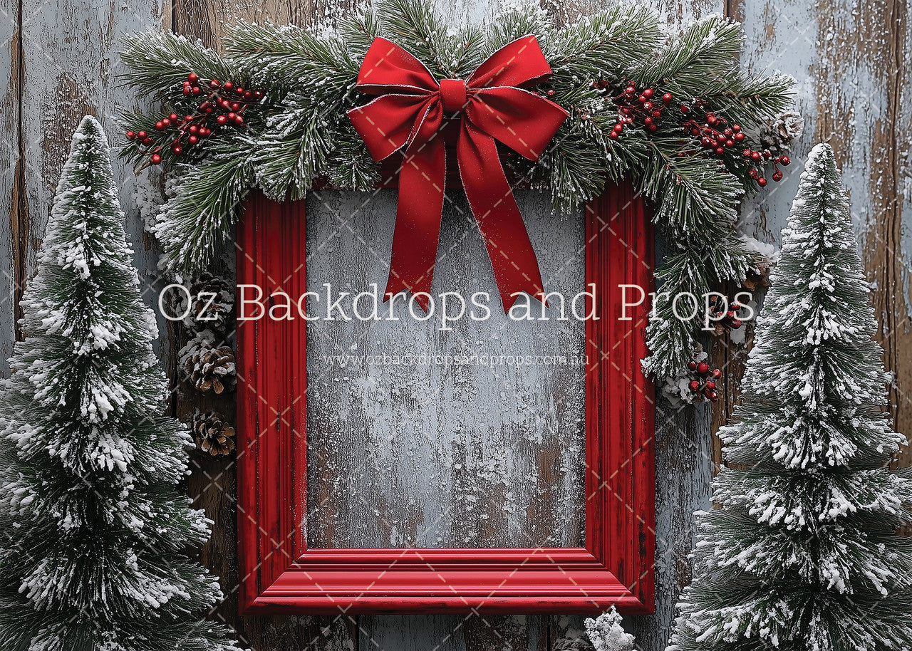 Crimson Christmas Frame