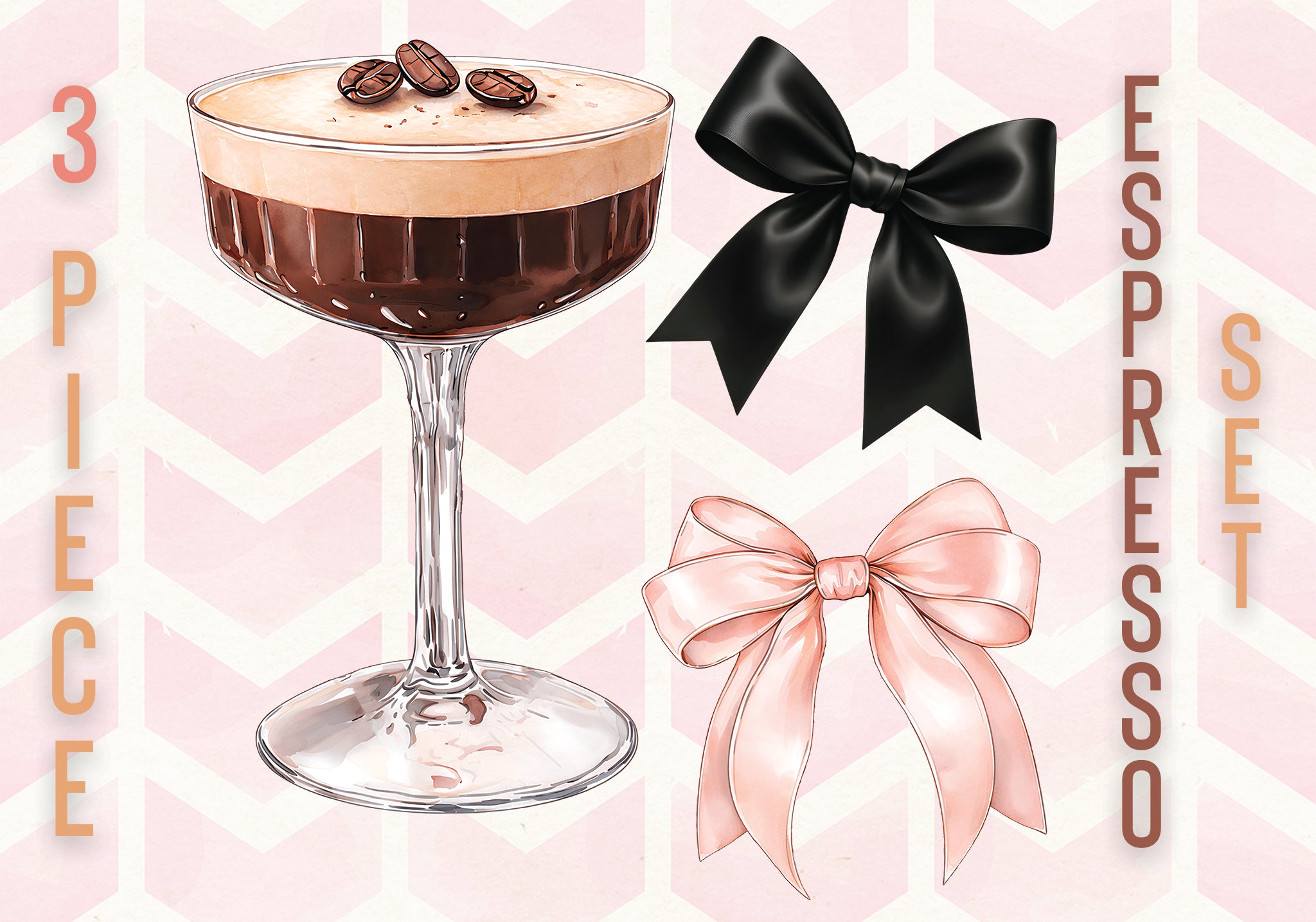 Espresso Martini Cutout Set (3 Piece)