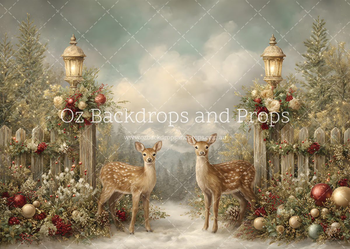 Fawn Floral Fence