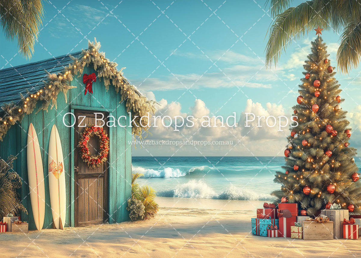 Festive Blue Beach Shack