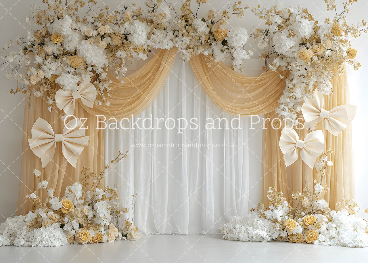 Flaxen Flower Bows