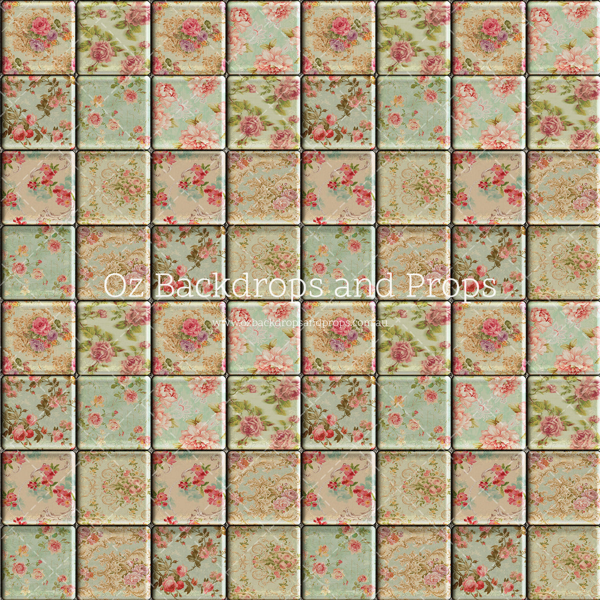 Floral Square Tiles