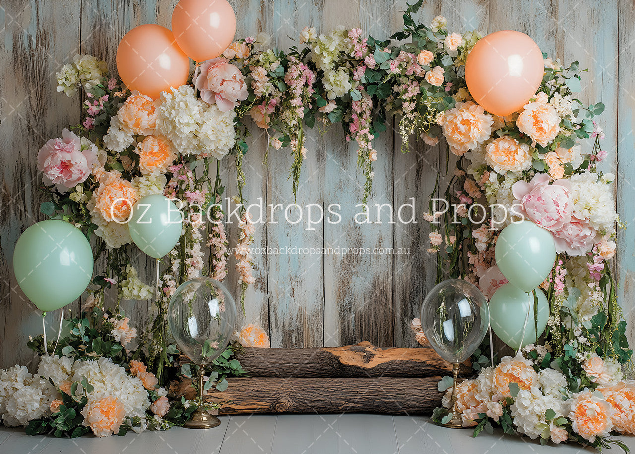 Flower Log Arch
