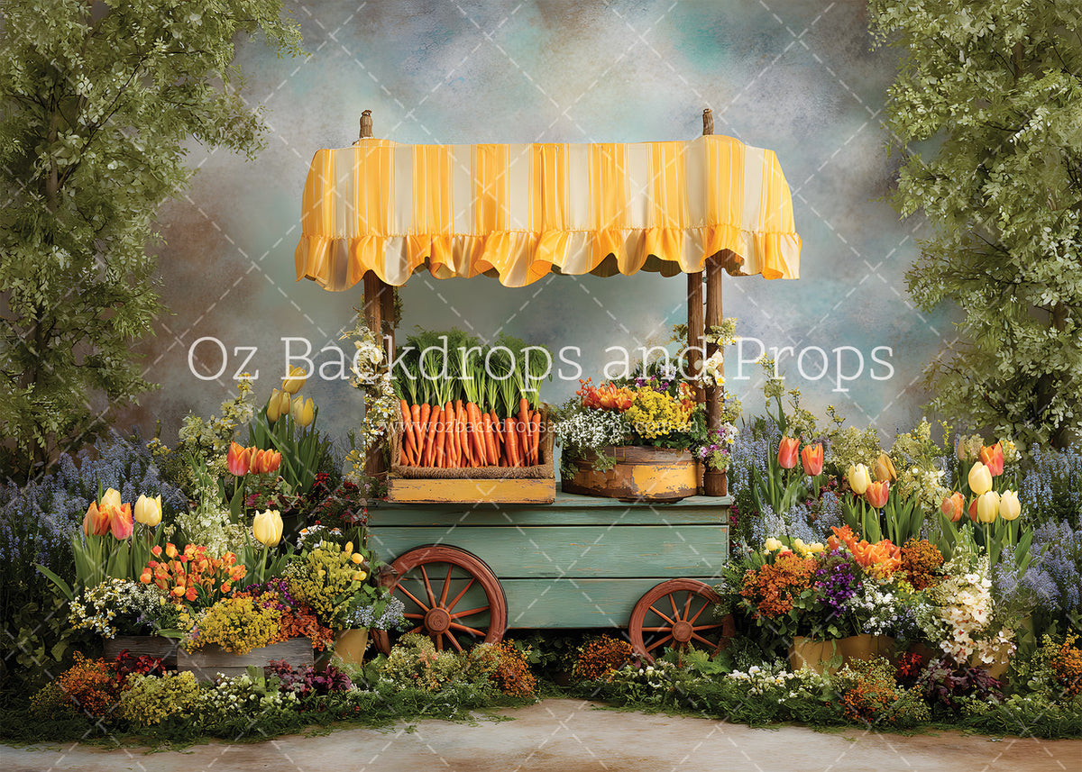 Fresh Carrot Flower Cart