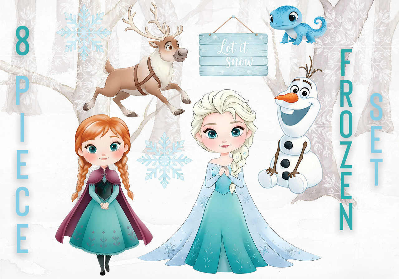 Frozen Watercolour Cutout Set (8 Piece)