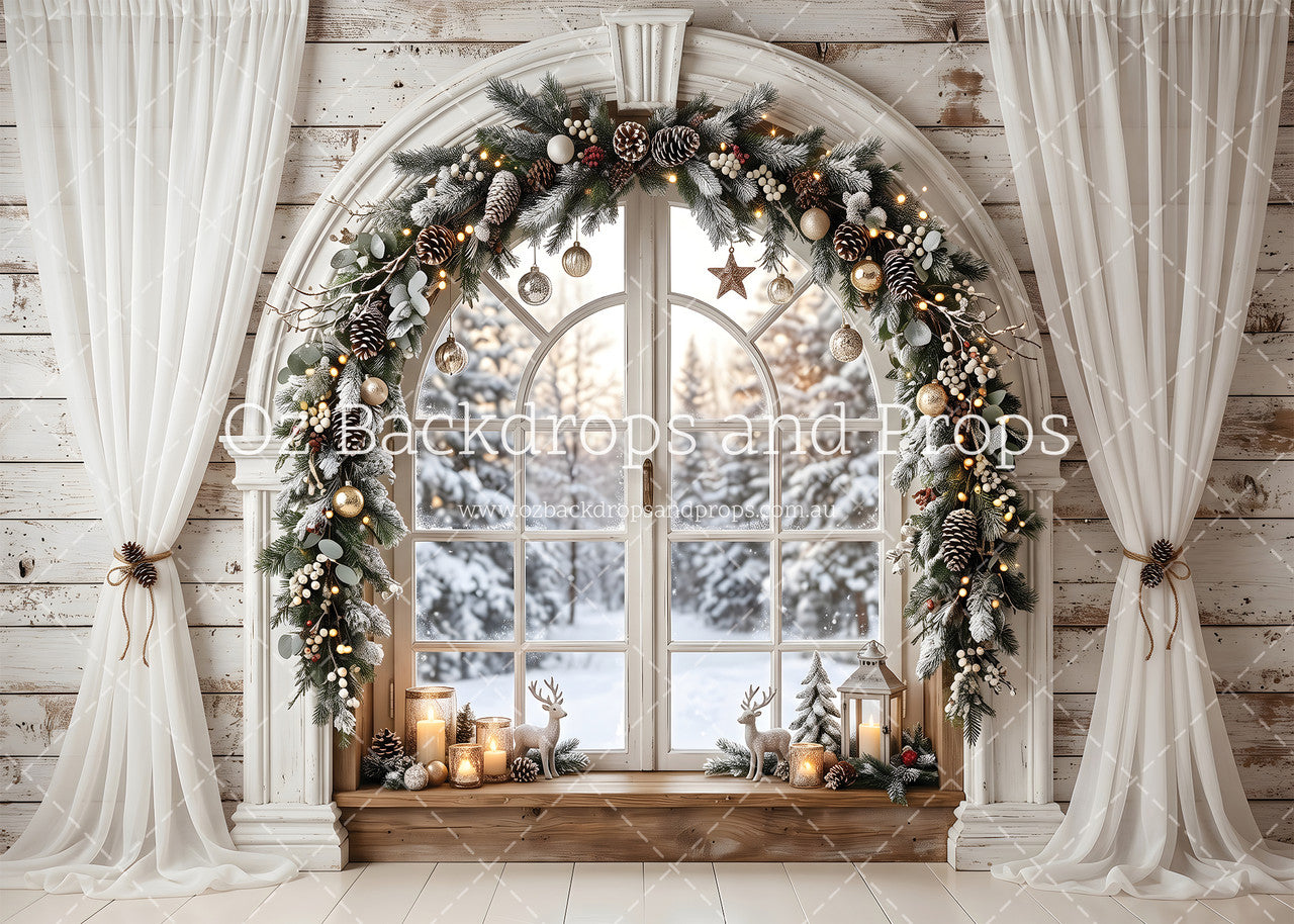 Garland Arched Window