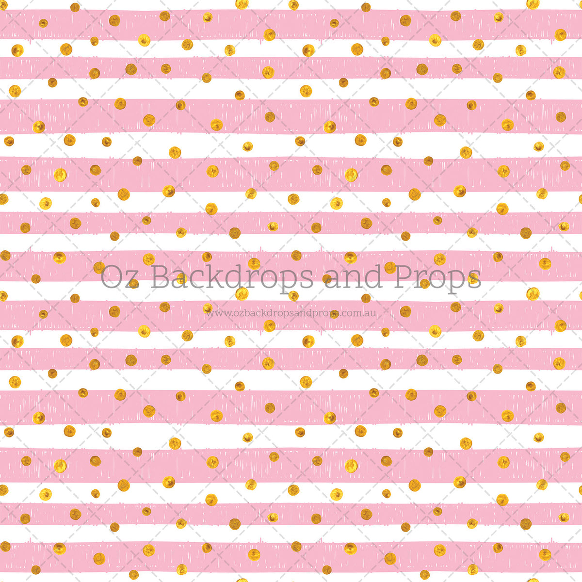 Gold Paint Pink Stripes