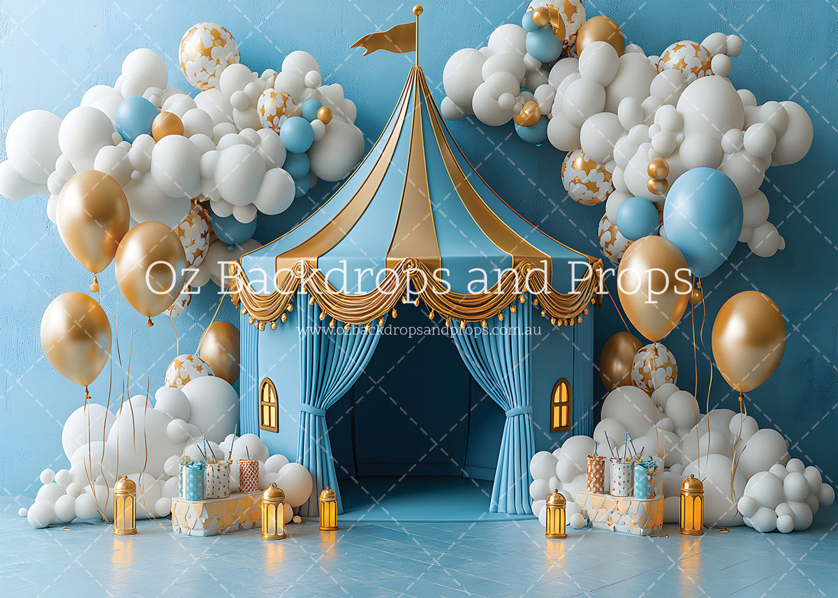 Golden Blue Tent