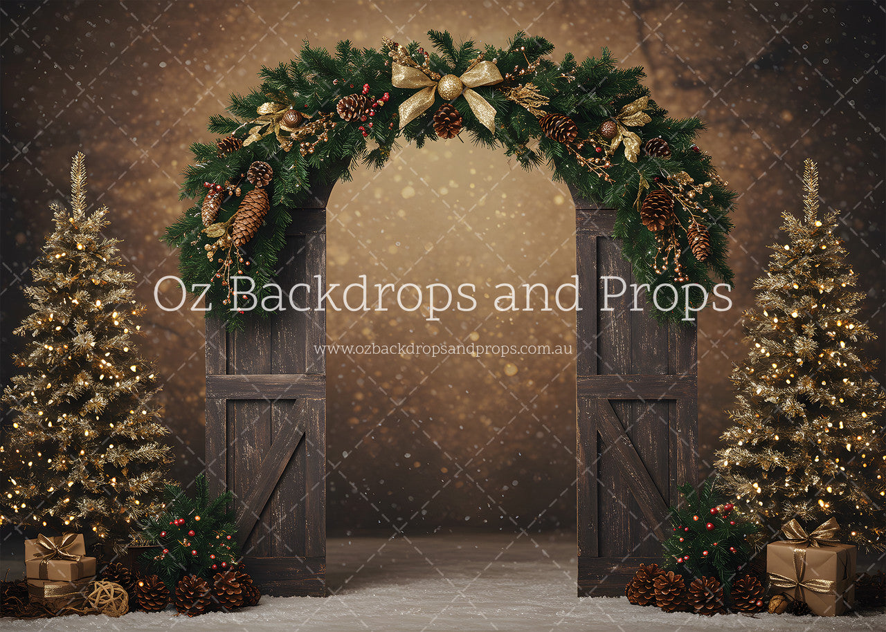 Golden Snowfall Arch