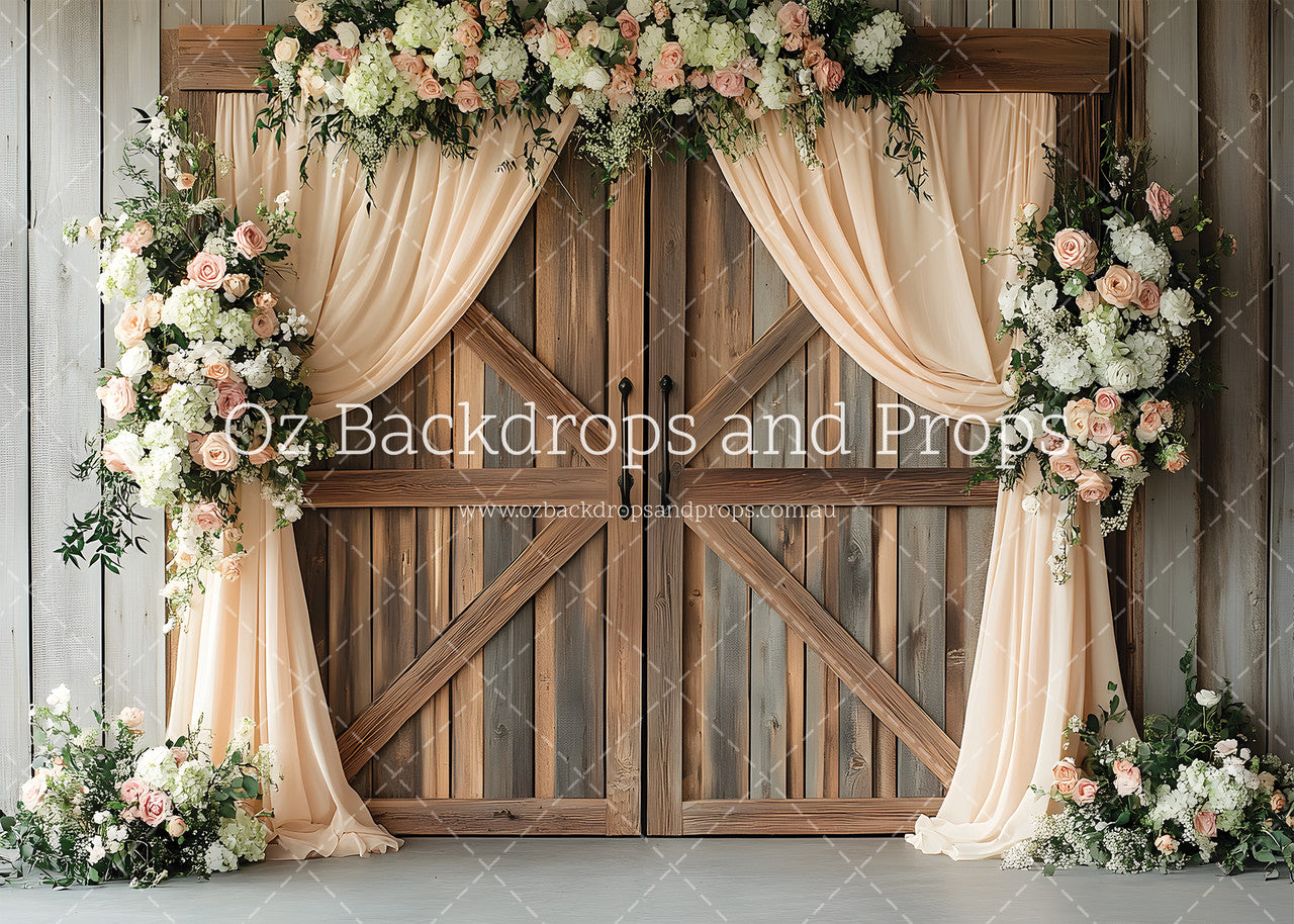 Grand Floral Barn Doors