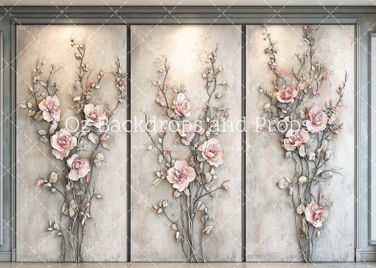 Grey Pink Feature Wall
