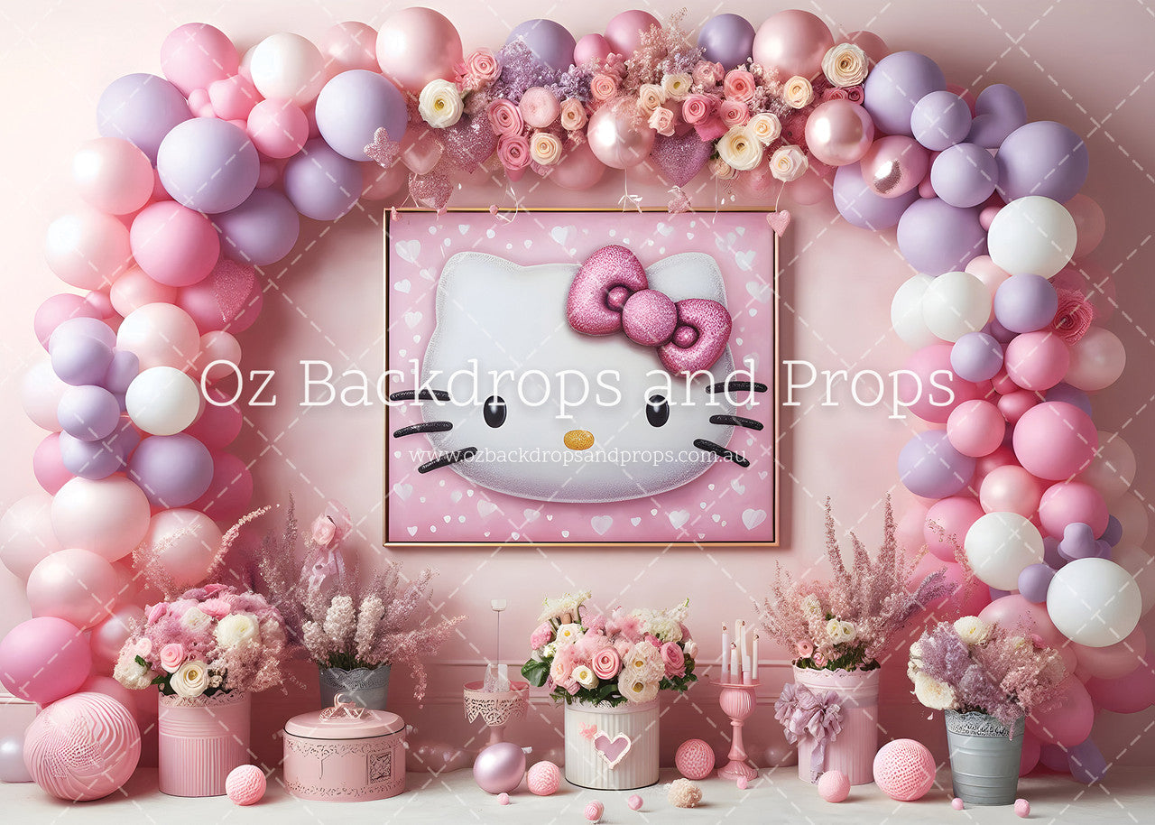 Hello Kitty Balloon Arch