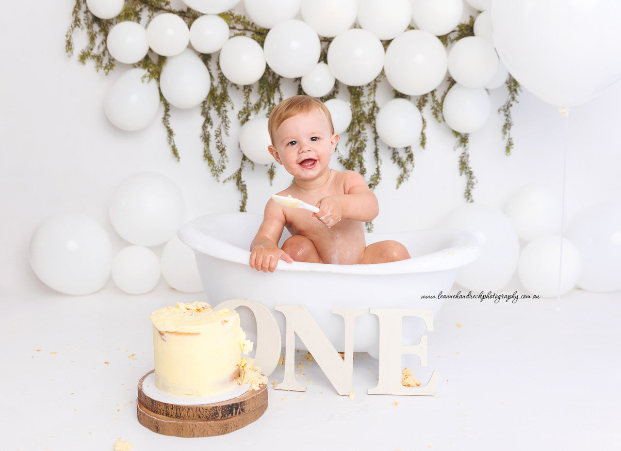 White Balloon Garland