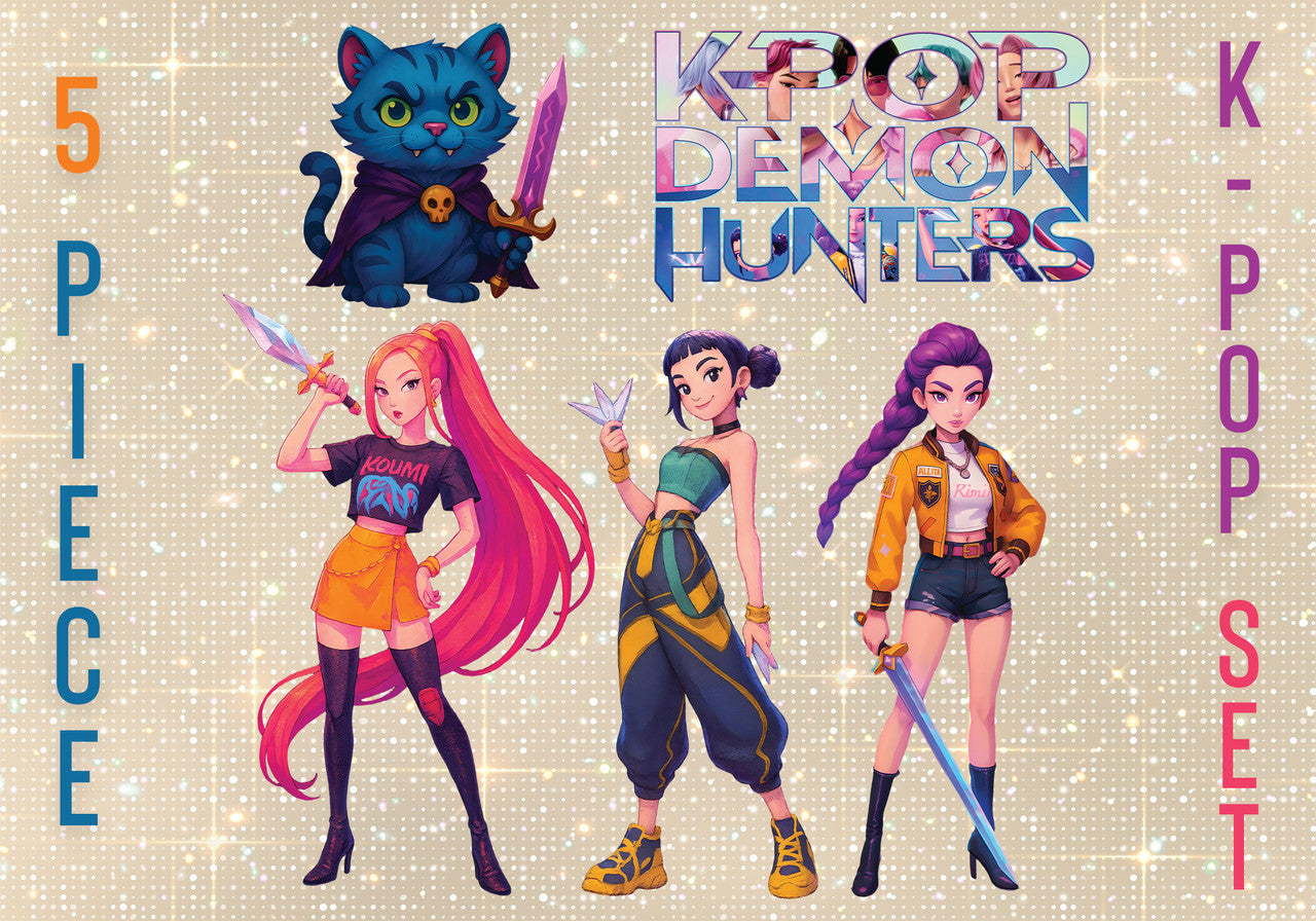 K-Pop Demon Hunters Cutout Set - 5mm Corflute