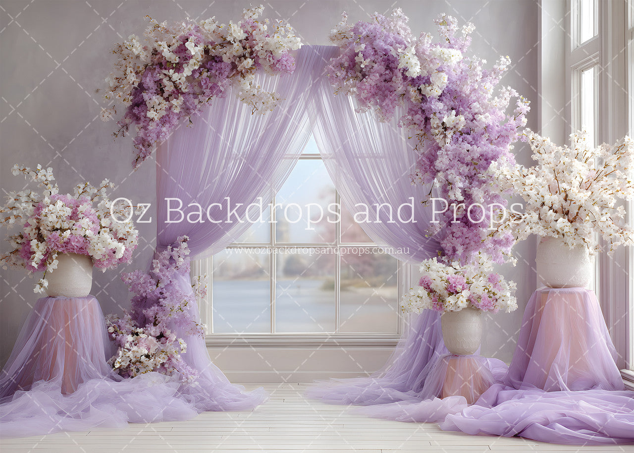 Lilac Floral Window