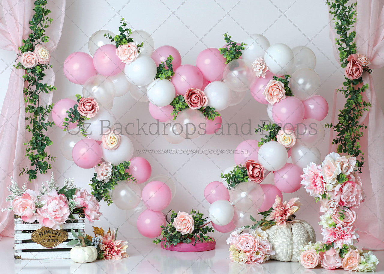 Love Balloons Floral with One