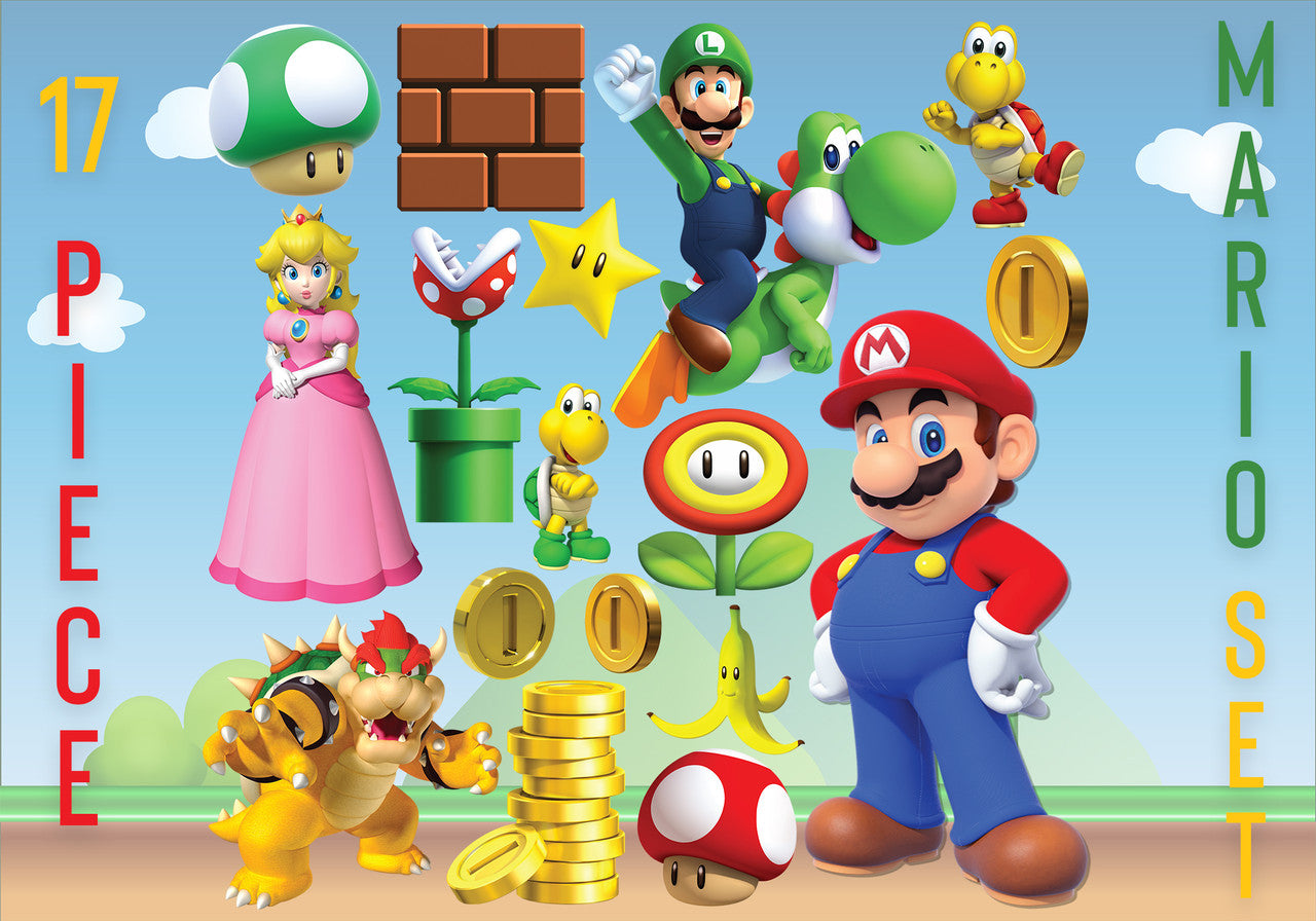 Super Mario Cutout Set (17 Piece)
