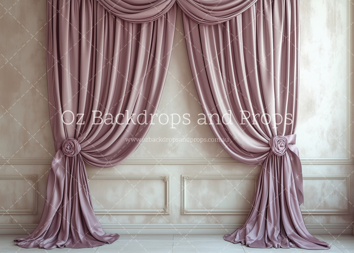 Mauve Curtain Elegance