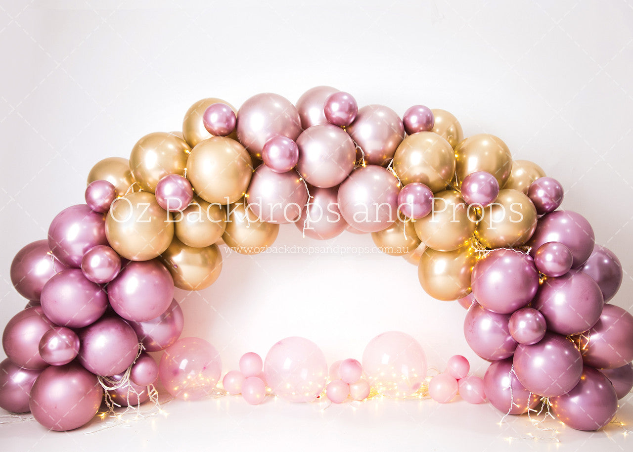 Mauve Gold Balloon Arch