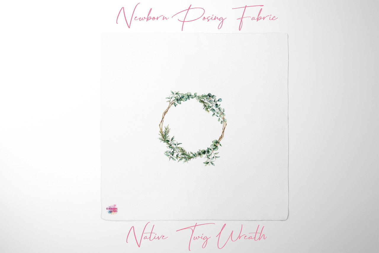 Native Twig Wreath - Newborn Posing Fabric